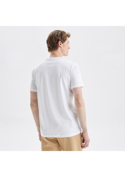 Erkek Beyaz Standart Fit T-Shirt fiyatları