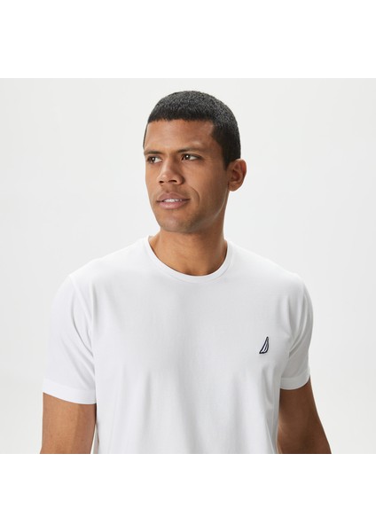 Erkek Beyaz Standart Fit T-Shirt fırsatları