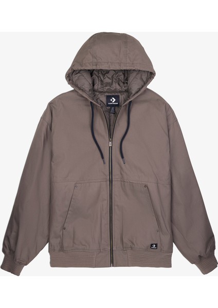 Classic Erkek Kapüşonlu Siyah Ceket