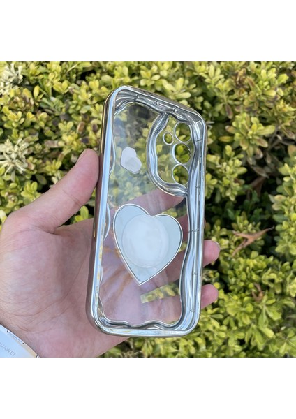 Samsung Galaxy A55 Kılıf Gümüş Taşlı Darbe Önleyici Silikon Kapak fiyatları