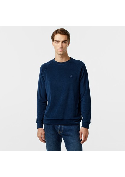 Erkek Lacivert Regular Fit Sweatshirt