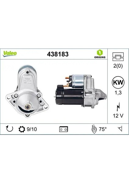 Mars Motoru 12V 10 Dıs 1,3kw Astra F / G / H 1,4ı 1,6ı (91 97) Corsa Combo Tıgra Zafıra Vectra A 1,4