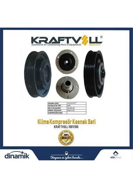 Klıma Kompresor Kasnak Setı Hyundaı Accent Blue Benzınlı 5pk