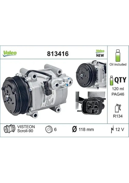 Klıma Kompresor Ford Fıesta 1.4tdcı 0812