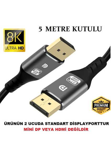 Displayport Dp Kablo 540 Herze Kadar Destekli 8k Premium