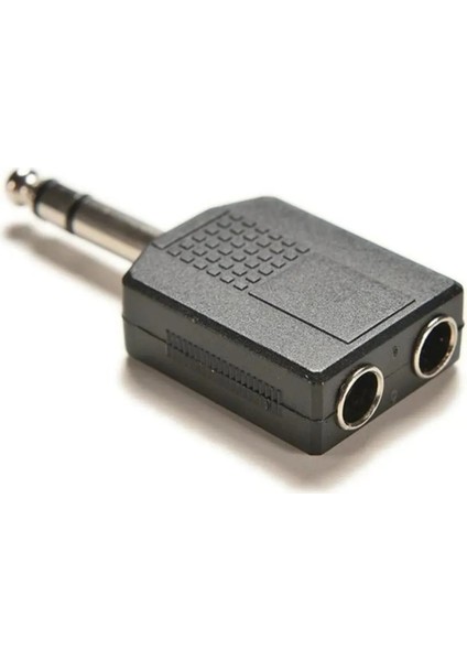 6.3 mm Erkek 2x 6.3 mm Dişi Jack Çoğaltıcı Piyano,gitar,org,anfi Için Uyumlu Çeviri Dönüştürücü