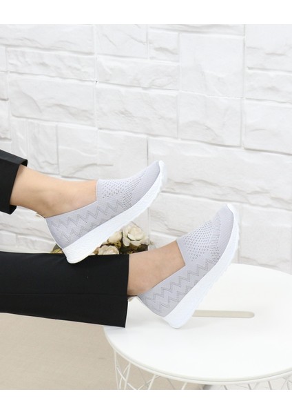 Aky 055 Gri Triko Yazlık Kadın Ayakkabı fırsatları