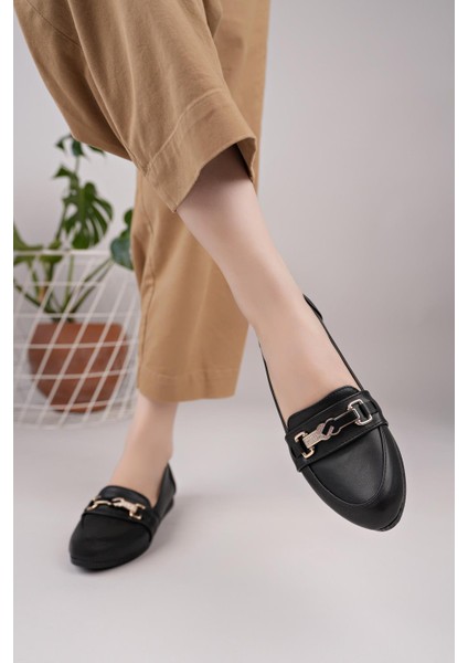 Nesil Shoes Sdf 624 Siyah Günlük Kadın Babet modelleri