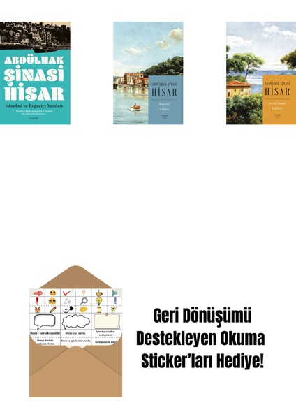 Istanbul ve Boğaziçi Yazıları + Boğaziçi Yalıları (Kitap Boy) + Geçmiş Zaman Köşkleri (Kitap Boy) + Okuma Sticker'ları
