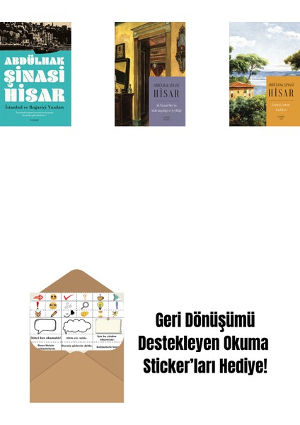 Istanbul ve Boğaziçi Yazıları + Ali Nizami Bey’in Alafrangalığı ve Şeyhliği (Kitap Boy) + Geçmiş Zaman Köşkleri (Kitap Boy) + Okuma Sticker'ları