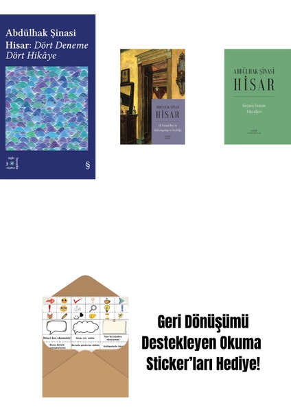 Everest Açıkhava 42 - Dört Deneme Dört Hikâye + Ali Nizami Bey’in Alafrangalığı ve Şeyhliği (Kitap Boy) + Geçmiş Zaman Fıkraları (Ciltli) + Okuma Sticker'ları