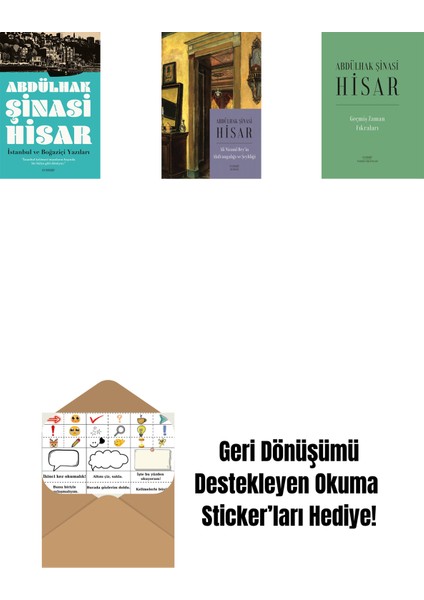Istanbul ve Boğaziçi Yazıları + Ali Nizami Bey’in Alafrangalığı ve Şeyhliği (Kitap Boy) + Geçmiş Zaman Fıkraları (Ciltli) + Okuma Sticker'ları