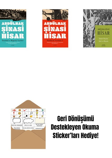 Istanbul ve Boğaziçi Yazıları + Edebiyat Yazıları - 1 + Ahmet Haşim: Şiiri ve Hayatı + Okuma Sticker'ları