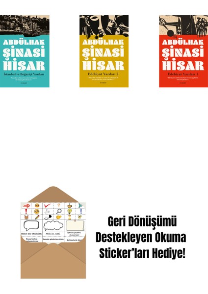 Istanbul ve Boğaziçi Yazıları + Edebiyat Yazıları 2 + Edebiyat Yazıları - 1 + Okuma Sticker'ları
