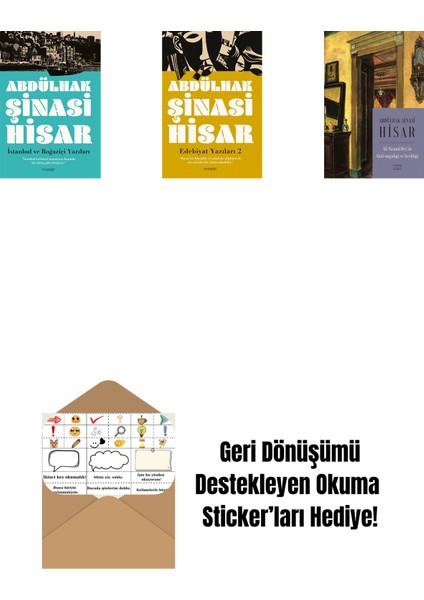 Istanbul ve Boğaziçi Yazıları + Edebiyat Yazıları 2 + Ali Nizami Bey’in Alafrangalığı ve Şeyhliği (Kitap Boy) + Okuma Sticker'ları