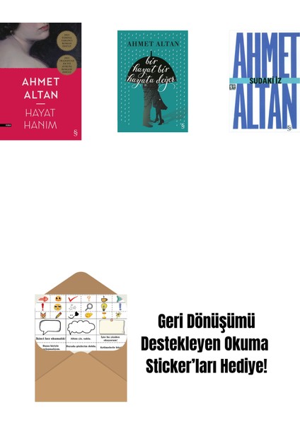 Hayat Hanım + Bir Hayat Bir Hayata Değer + Sudaki Iz (Cep Boy) + Okuma Sticker'ları