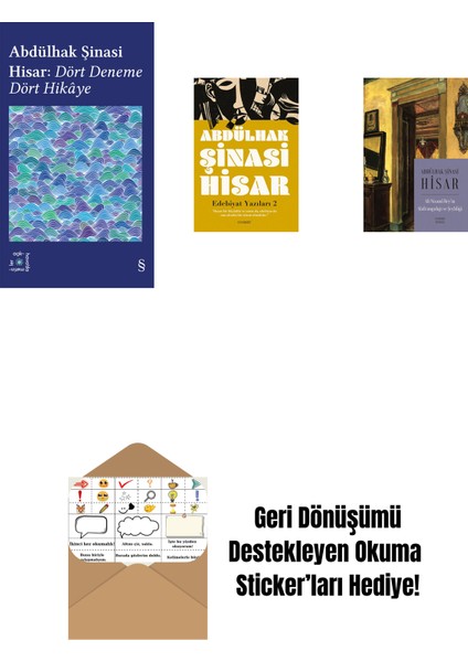 Everest Açıkhava 42 - Dört Deneme Dört Hikâye + Edebiyat Yazıları 2 + Ali Nizami Bey’in Alafrangalığı ve Şeyhliği (Kitap Boy) + Okuma Sticker'ları