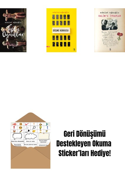 Toplu Oyunlar (Ciltli) + Düşme Korkusu + Halim'e Ithaflar + Okuma Sticker'ları