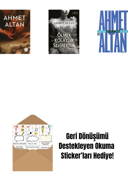 Zarlar + Ölmek Kolaydır Sevmekten + Sudaki Iz (Cep Boy) + Okuma Sticker'ları