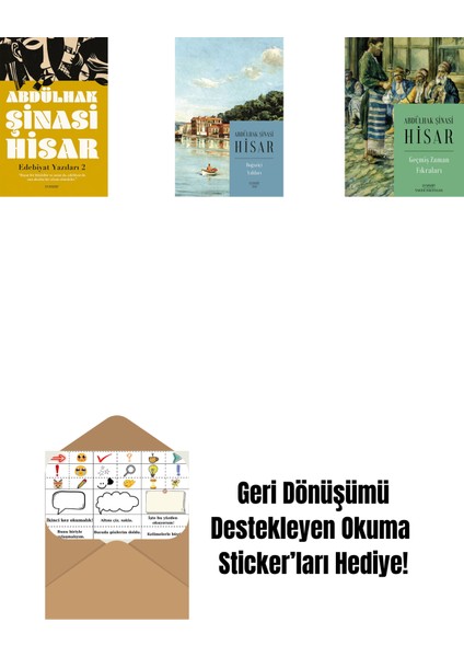 Edebiyat Yazıları 2 + Boğaziçi Yalıları (Kitap Boy) + Geçmiş Zaman Fıkraları + Okuma Sticker'ları