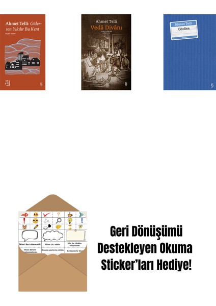 Everest Açıkhava 21 - Gidersen Yıkılır Bu Kent + Vedâ Divânı (Bez Ciltli) + Görsen + Okuma Sticker'ları