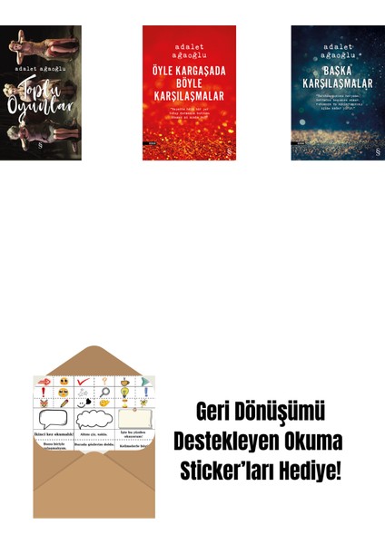 Toplu Oyunlar (Ciltli) + Öyle Kargaşada Böyle Karşılaşmalar + Başka Karşılaşmalar + Okuma Sticker'ları