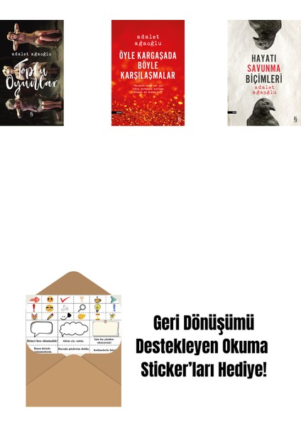 Toplu Oyunlar (Ciltli) + Öyle Kargaşada Böyle Karşılaşmalar + Hayatı Savunma Biçimleri + Okuma Sticker'ları