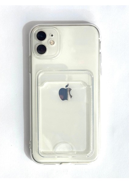 Iphone 11 Lüx Şeffaf Kart Koymalı Silikon Kılıf