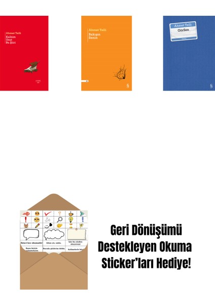 Kalbim Unut Bu Şiiri (Ciltli) + Bakışın Senin + Görsen + Okuma Sticker'ları