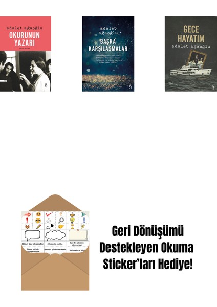 Okurunun Yazarı + Başka Karşılaşmalar + Gece Hayatım + Okuma Sticker'ları