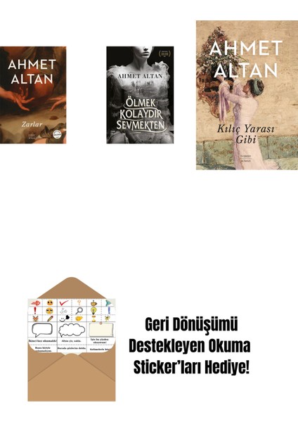 Zarlar + Ölmek Kolaydır Sevmekten + Kılıç Yarası Gibi + Okuma Sticker'ları