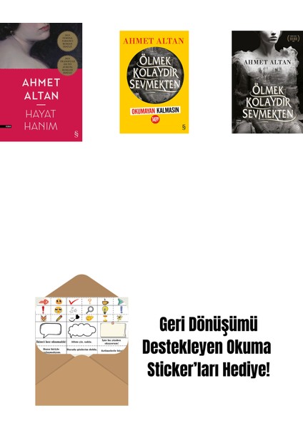 Hayat Hanım + Ölmek Kolaydır Sevmekten (Okumayan Kalmasın) + Ölmek Kolaydır Sevmekten + Okuma Sticker'ları