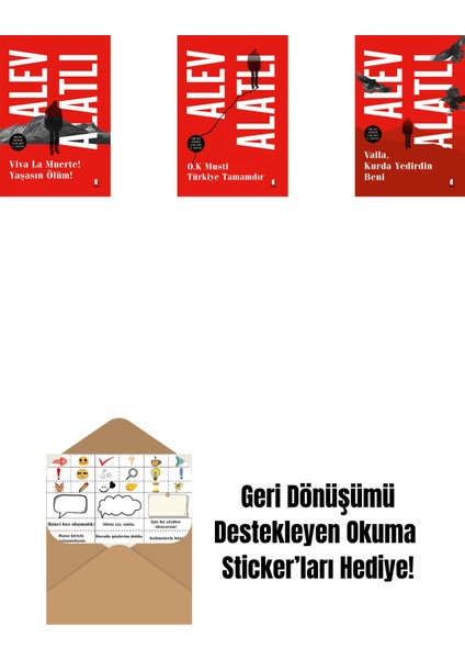Viva La Muerte! Yaşasın Ölüm! + O.k. Musti Türkiye Tamamdır + Valla Kurda Yedirdin Beni + Okuma Sticker'ları
