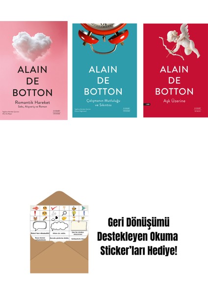 Romantik Hareket + Çalışmanın Mutluluğu ve Sıkıntısı + Aşk Üzerine + Okuma Sticker'ları