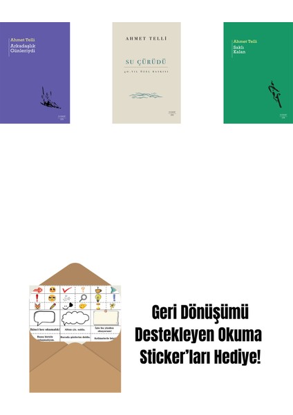 Arkadaşlık Günleriydi + Su Çürüdü (Ciltli) + Saklı Kalan + Okuma Sticker'ları