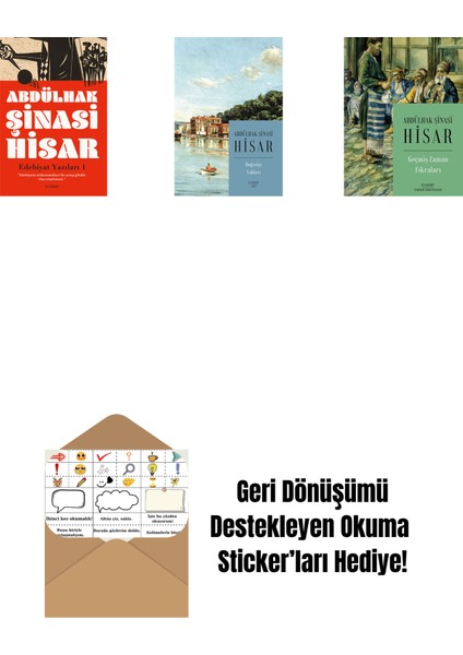 Edebiyat Yazıları - 1 + Boğaziçi Yalıları (Kitap Boy) + Geçmiş Zaman Fıkraları + Okuma Sticker'ları