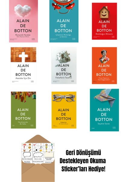 Alain De Botton 9 Kitap Set + Okuma Sticker'ları