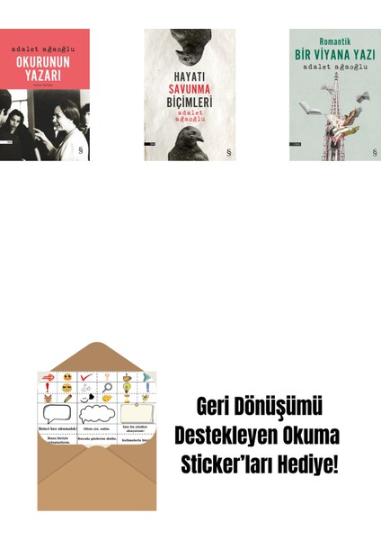 Okurunun Yazarı + Hayatı Savunma Biçimleri + Romantik Bir Viyana Yazı + Okuma Sticker'ları
