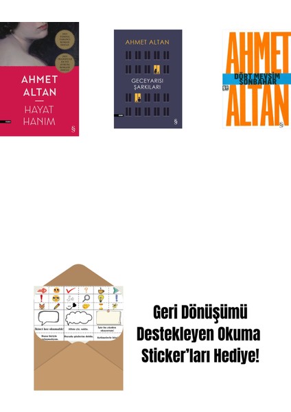 Hayat Hanım + Geceyarısı Şarkıları + Dört Mevsim Sonbahar/tehlikeli Masallar (Cep Boy) + Okuma Sticker'ları