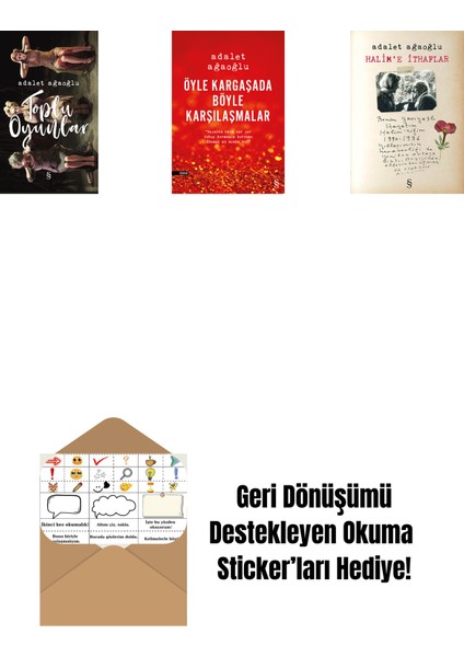 Toplu Oyunlar (Ciltli) + Öyle Kargaşada Böyle Karşılaşmalar + Halim'e Ithaflar + Okuma Sticker'ları