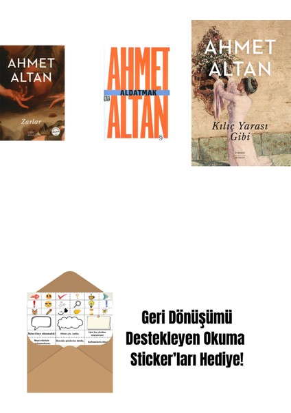 Zarlar + Aldatmak - Yalnızlığın Özel Tarihi (Cep Boy) + Kılıç Yarası Gibi + Okuma Sticker'ları