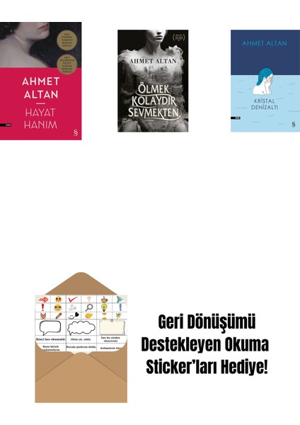 Hayat Hanım + Ölmek Kolaydır Sevmekten + Kristal Denizaltı + Okuma Sticker'ları