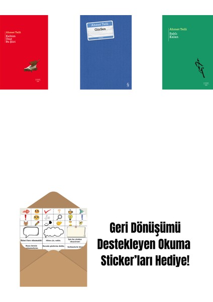 Kalbim Unut Bu Şiiri (Ciltli) + Görsen + Saklı Kalan + Okuma Sticker'ları