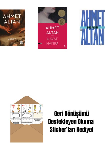 Zarlar + Hayat Hanım + Sudaki Iz (Cep Boy) + Okuma Sticker'ları