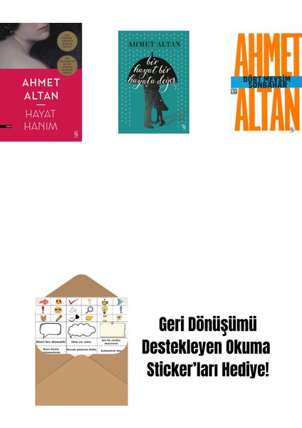 Hayat Hanım + Bir Hayat Bir Hayata Değer + Dört Mevsim Sonbahar/tehlikeli Masallar (Cep Boy) + Okuma Sticker'ları