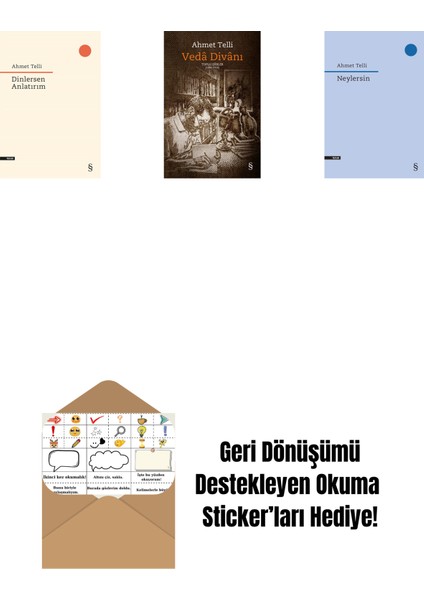 Dinlersen Anlatırım + Vedâ Divânı (Bez Ciltli) + Neylersin + Okuma Sticker'ları