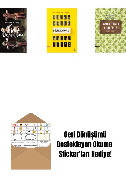 Toplu Oyunlar (Ciltli) + Düşme Korkusu + Damla Damla Günler 4 + Okuma Sticker'ları