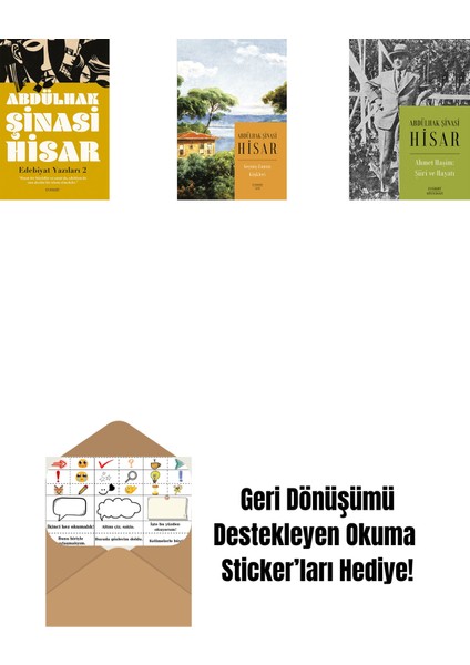 Edebiyat Yazıları 2 + Geçmiş Zaman Köşkleri (Kitap Boy) + Ahmet Haşim: Şiiri ve Hayatı + Okuma Sticker'ları