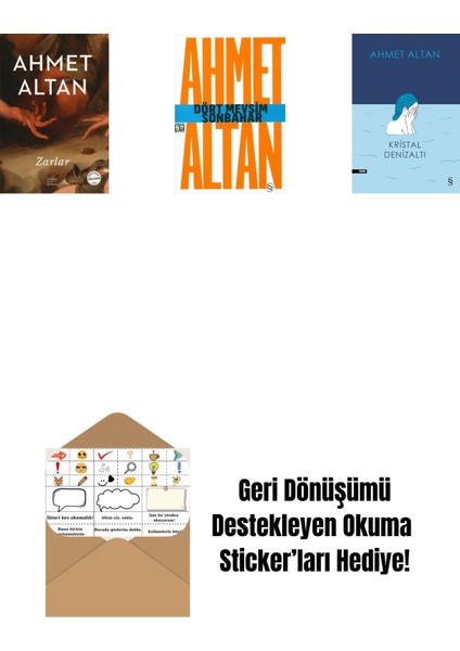 Zarlar + Dört Mevsim Sonbahar/tehlikeli Masallar (Cep Boy) + Kristal Denizaltı + Okuma Sticker'ları