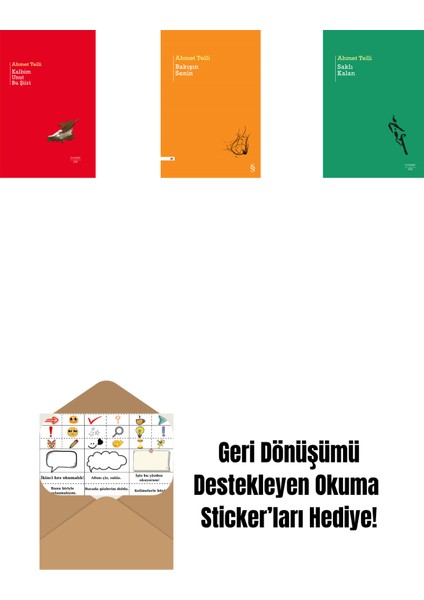 Kalbim Unut Bu Şiiri (Ciltli) + Bakışın Senin + Saklı Kalan + Okuma Sticker'ları